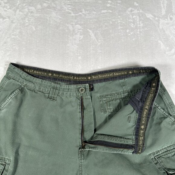 Boy Scouts of America Uniform Canvas Shorts Cargo Green Size Adult 42 Green - Picture 6 of 11